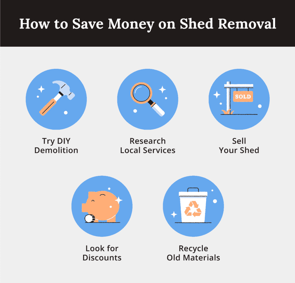 how to save money on shed removal
