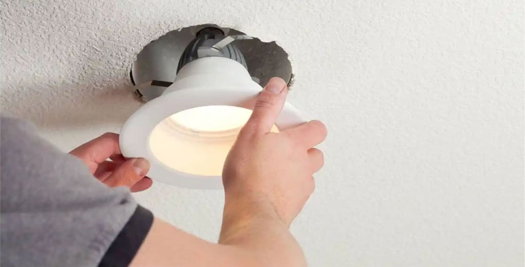 Installing a recessed ceiling light