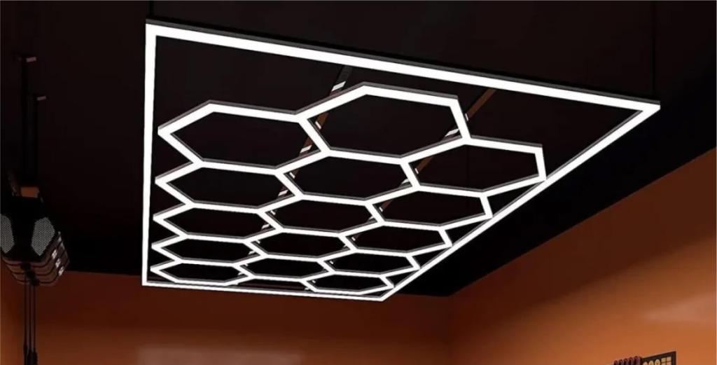 Modern hexagonal ceiling light design