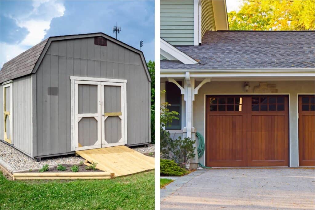shed vs garage
