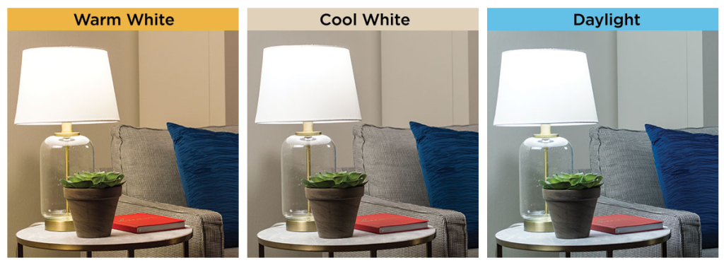 photo showing the differences between color temperatures