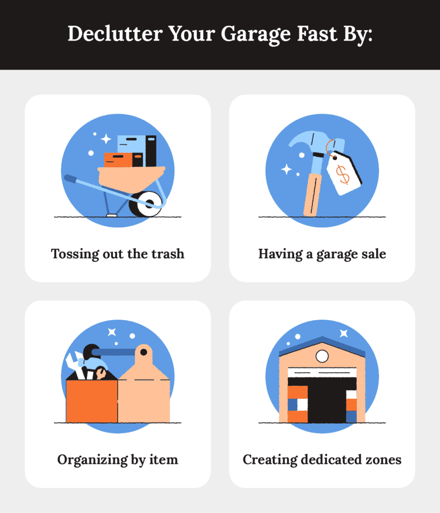 steps to declutter a garage