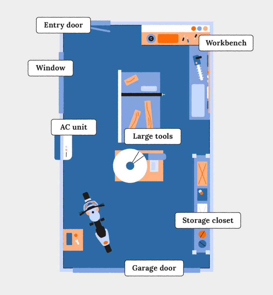 small garage workshop floor plan
