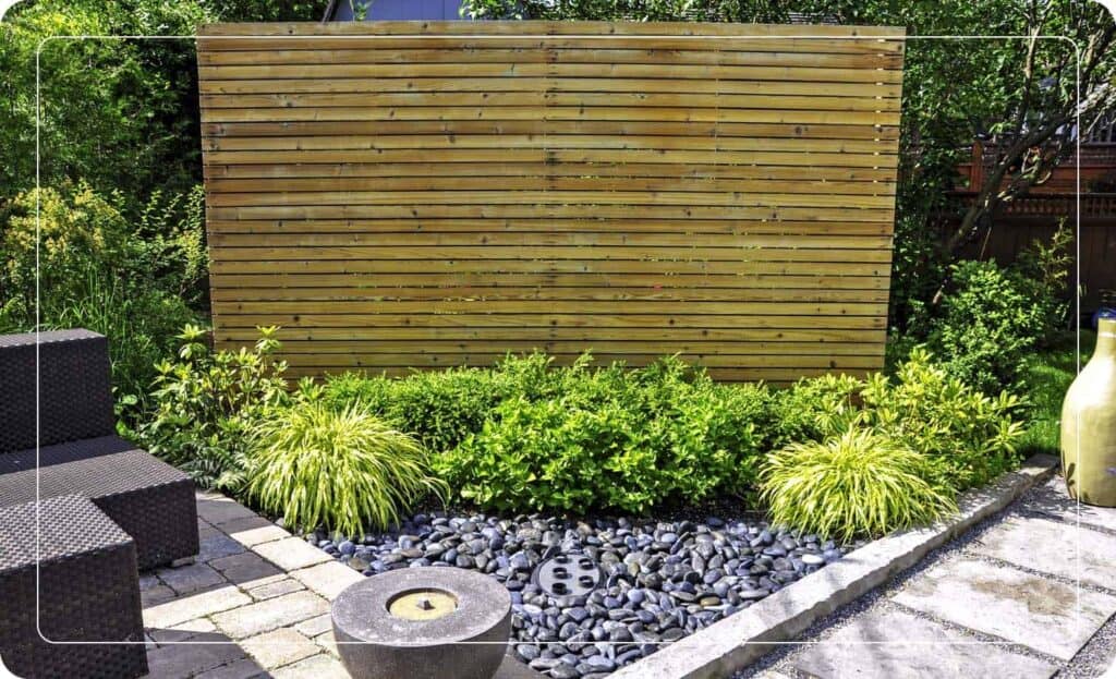 wooden privacy screen for backyard