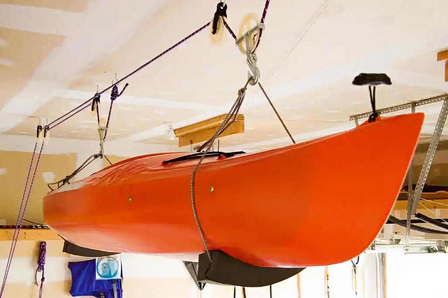 Garage storage idea for a garage.