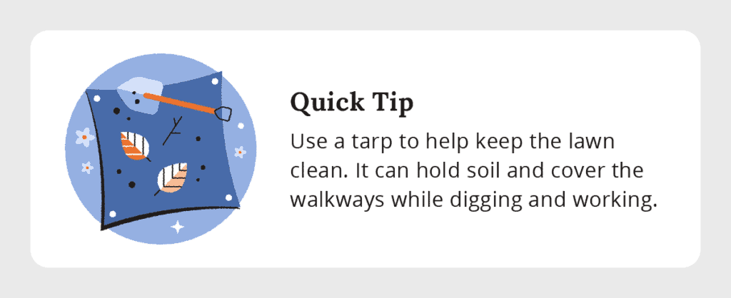 quick tip on using tarps for yard work