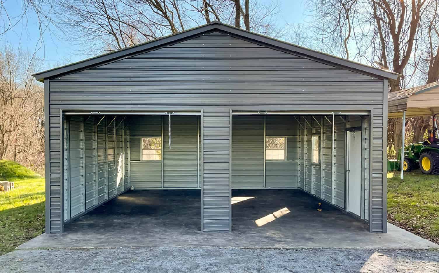 Photo of an AFO two-car garage.