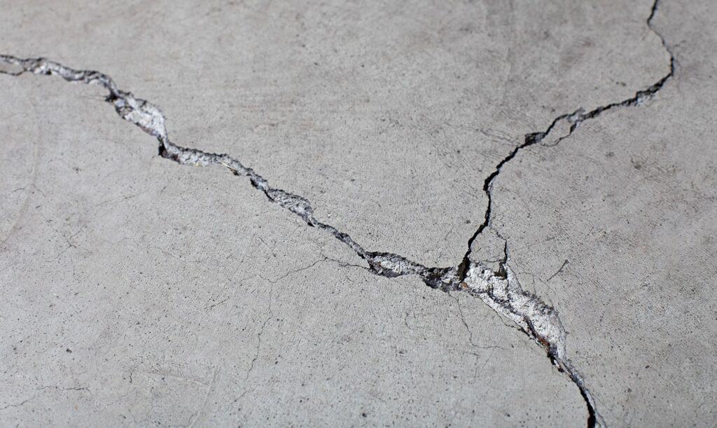 cracks in a concrete floor