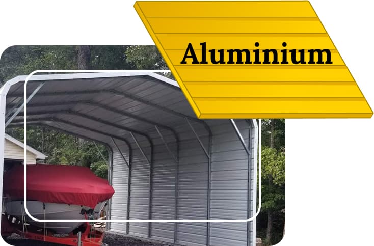 An aluminum carport