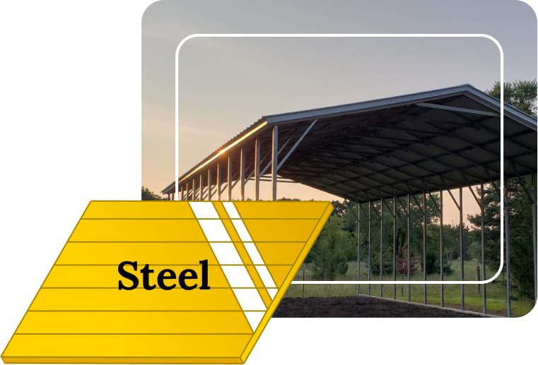 A steel carport