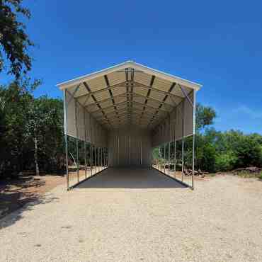 18x45 Vertical Roof Metal Carport Florida