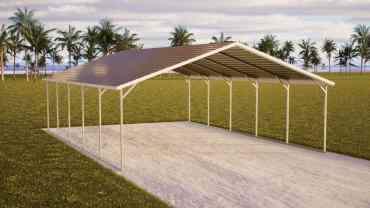 18x25 Boxed Eave Roof Carport