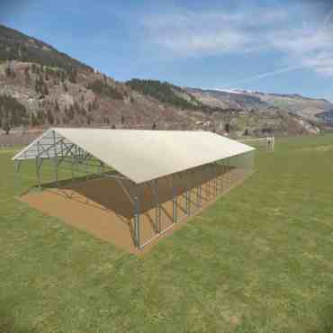 34x60 Vertical Roof Carport