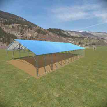 36x60 Vertical Roof Carport