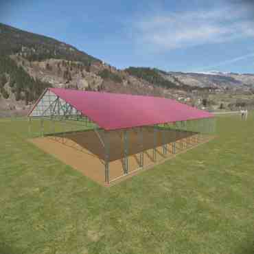 44x56 Vertical Roof Carport