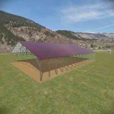 44x60 Vertical Roof Carport