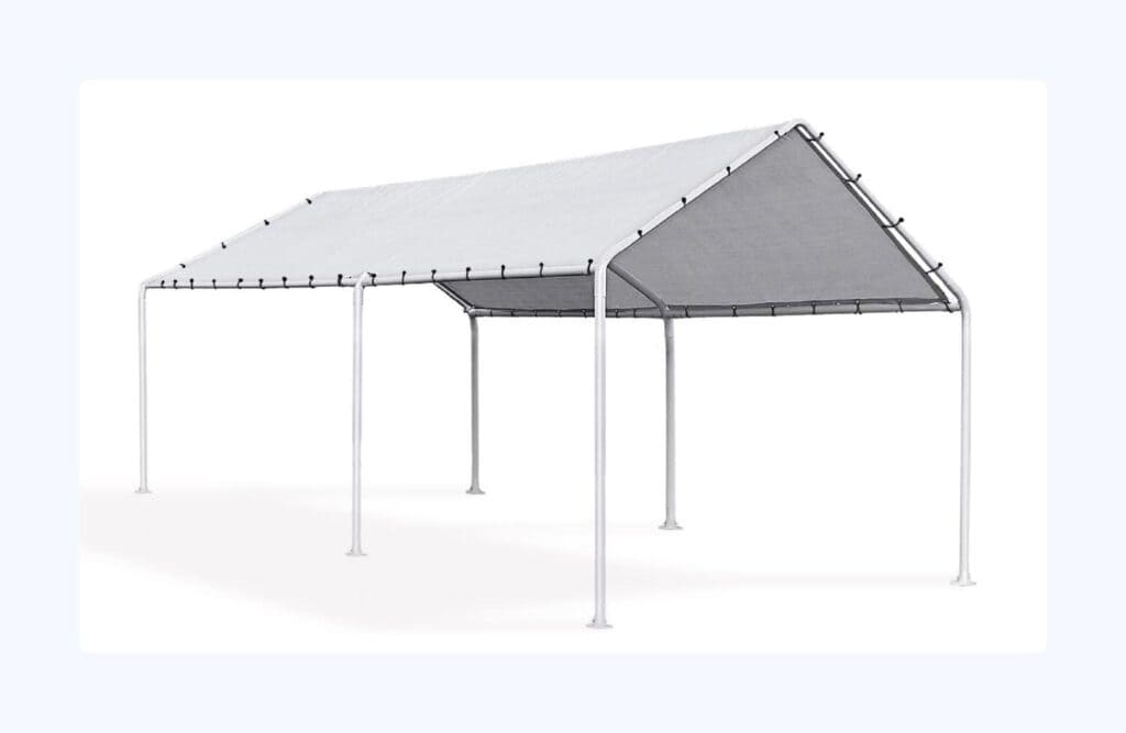 white party tent for carport use