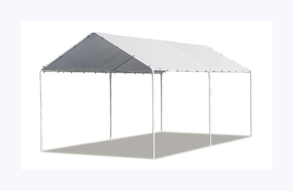 white carport and party tent