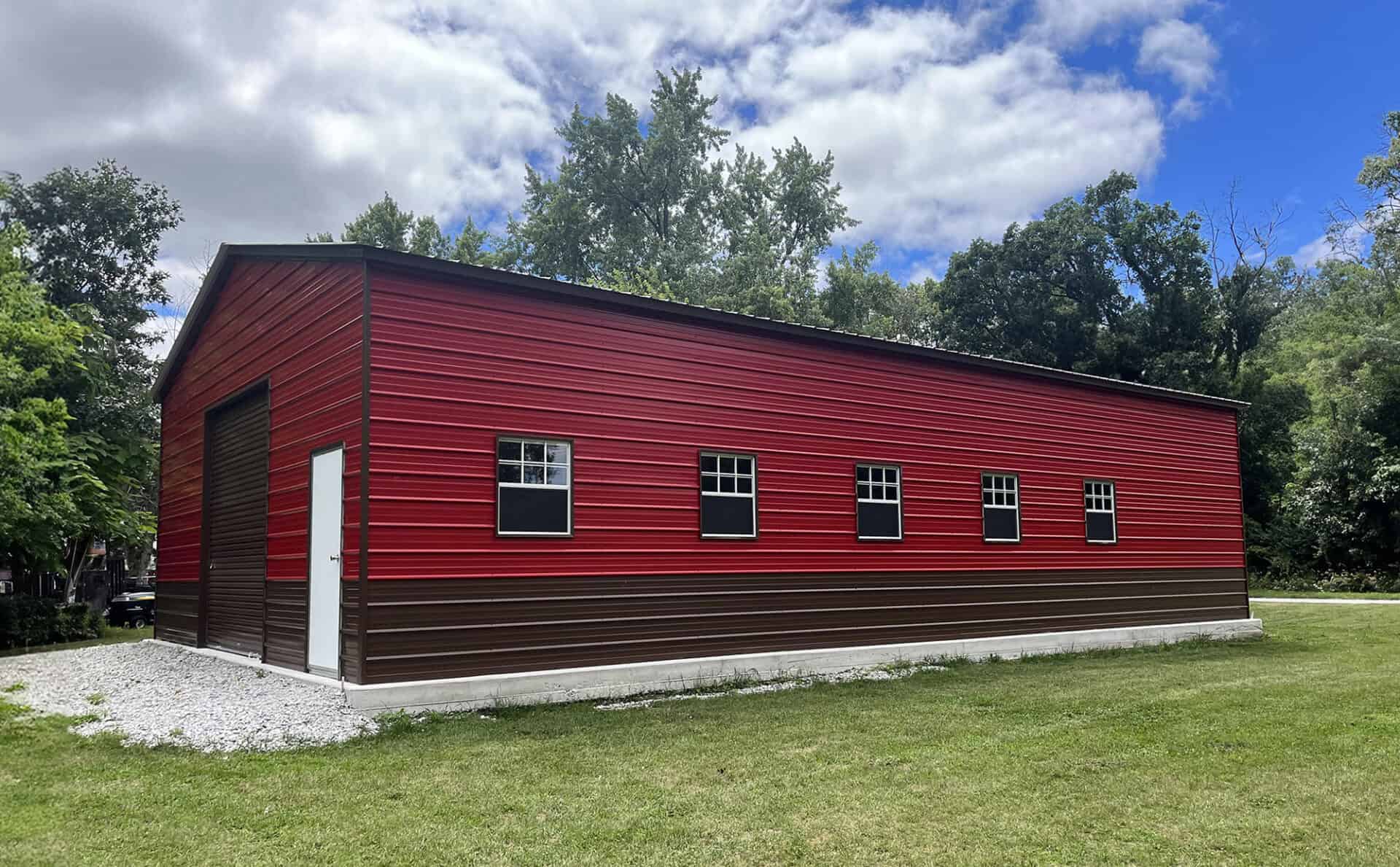 30x50 Vertical Roof Metal Garage Florida - Alan's Factory Outlet