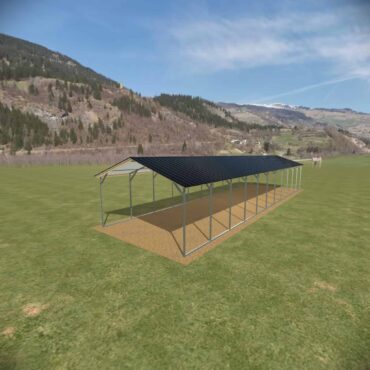 12x45 Vertical Roof Carport North