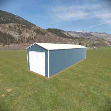 12x45 Vertical Roof Metal Garage