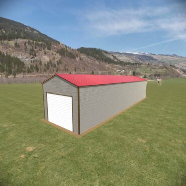 12x50 Vertical Roof Metal Garage Florida