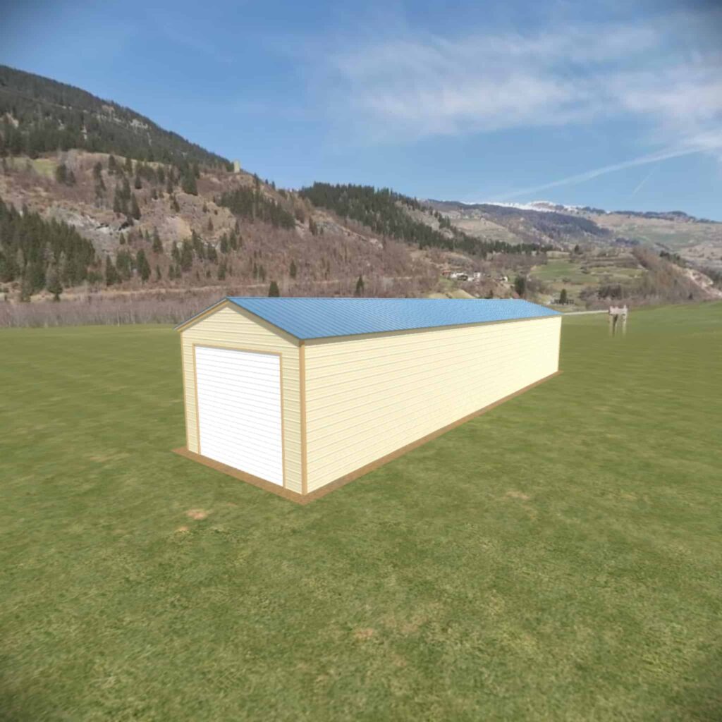 12x55 Vertical Roof Metal Garage - Alan's Factory Outlet