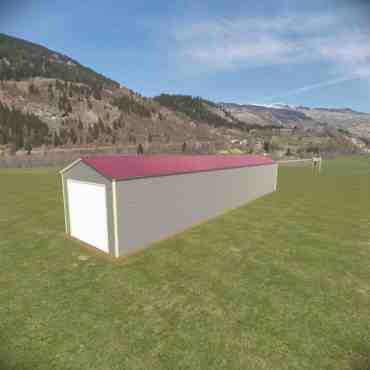 12x60 Vertical Roof Metal Garage