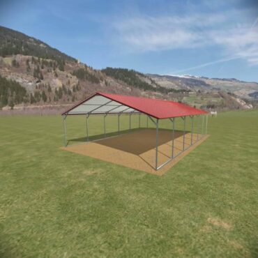 18x30 Vertical Roof Metal Carport Florida