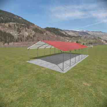 18x35 Vertical Roof Metal Carport