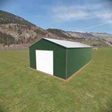 18x35 Vertical Roof Metal Garage North