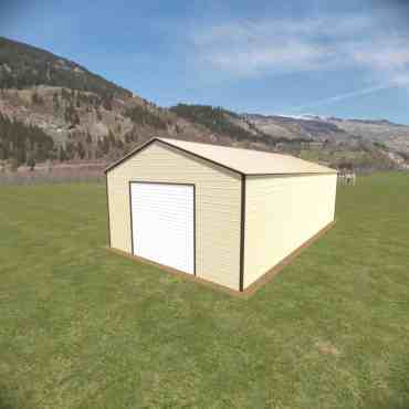 18x35 Vertical Roof Metal Garage