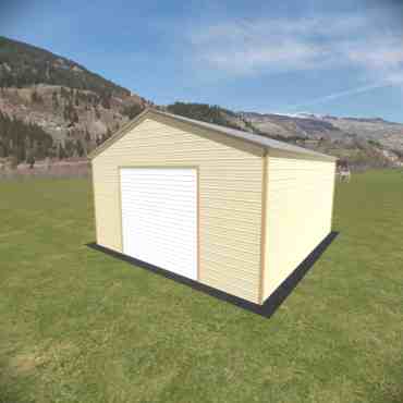 18x45 Vertical Roof Metal Garage