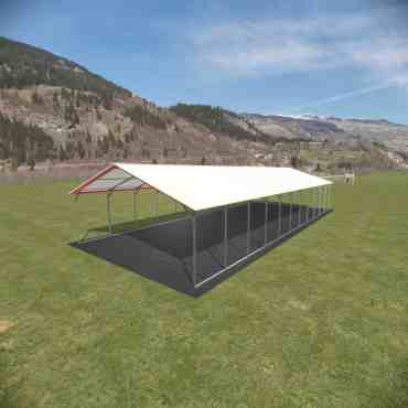 18x45 Vertical Roof Carport North