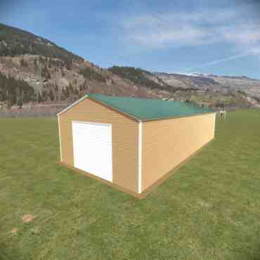 18x45 Vertical Roof Metal Garage North