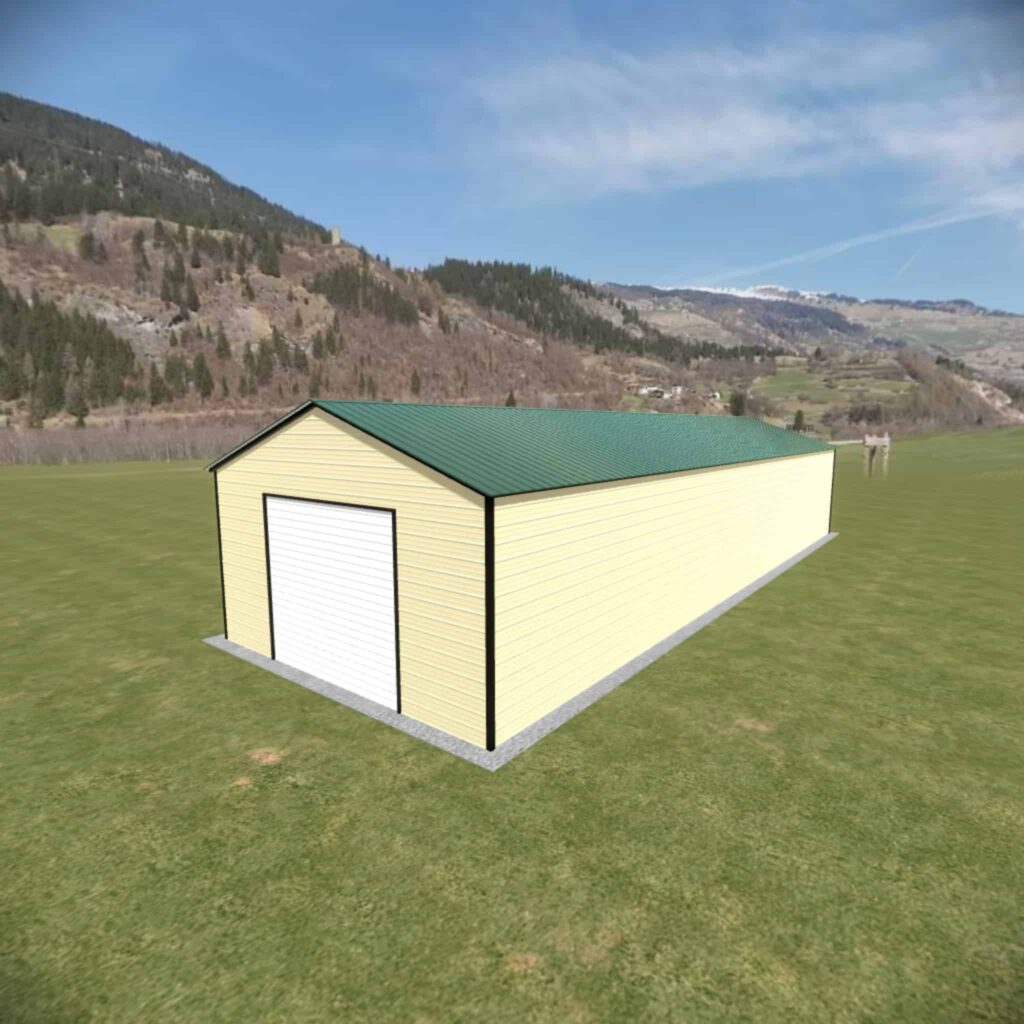18x55 Vertical Roof Metal Garage - Alan's Factory Outlet