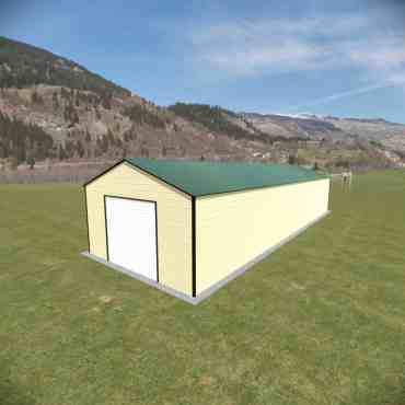 18x55 Vertical Roof Metal Garage