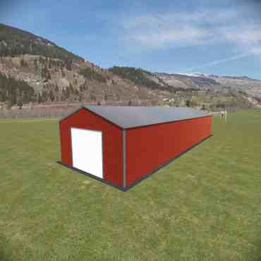 18x60 Vertical Roof Metal Garage North