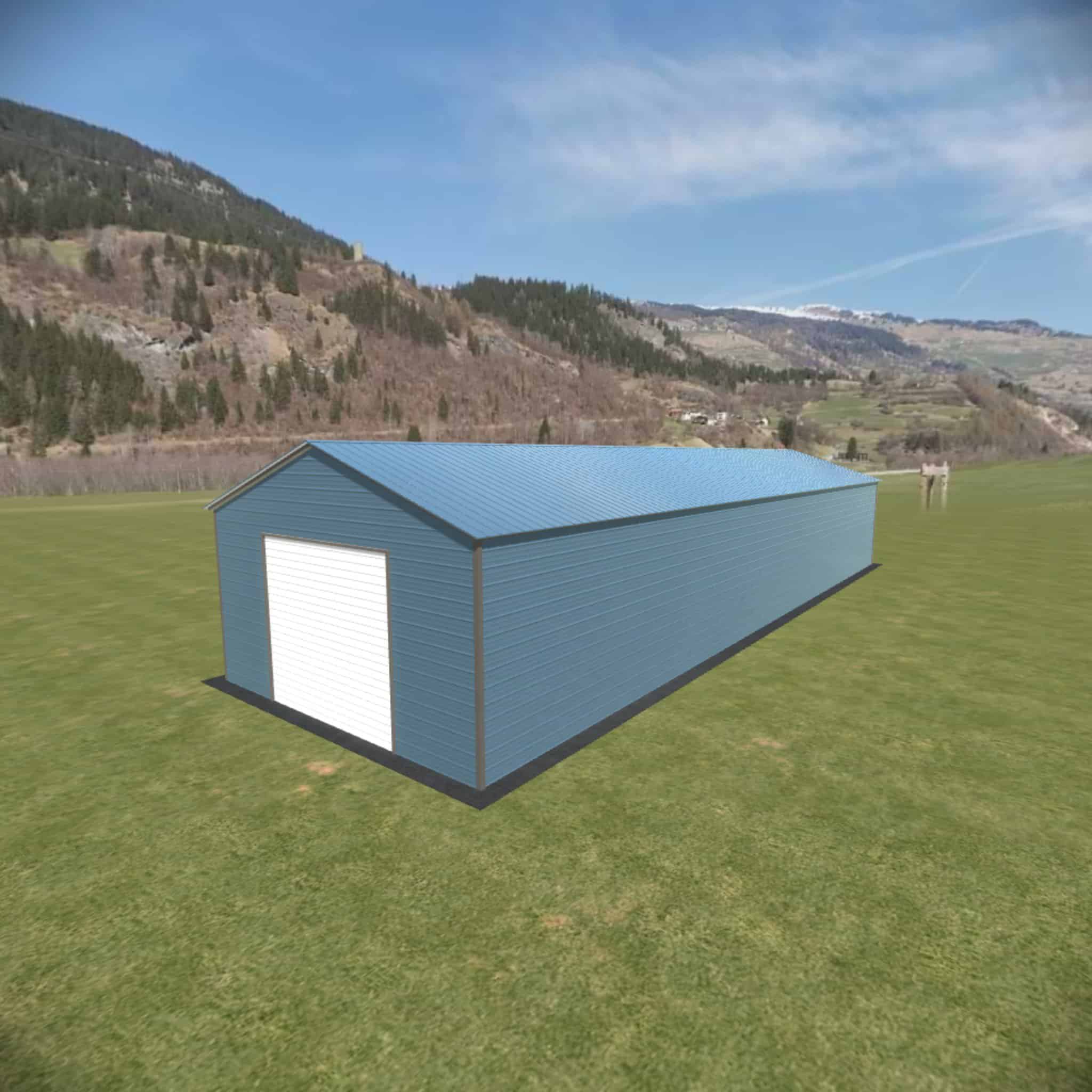 18x60 Vertical Roof Metal Garage - Alan's Factory Outlet