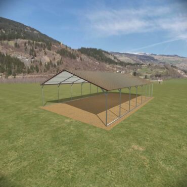 20x35 Vertical Roof Metal Carport Florida