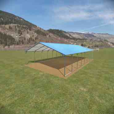 20x35 Vertical Roof Carport North