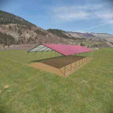 20x40 Vertical Roof Carport North