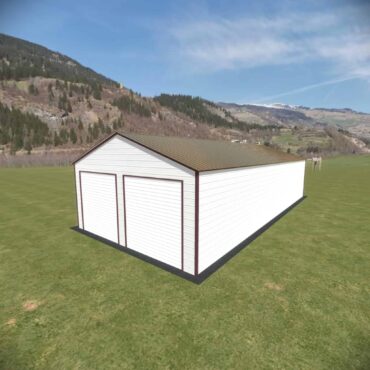 20x45 Vertical Roof Metal Garage North