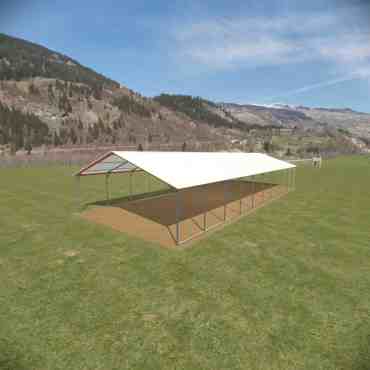 20x50 Vertical Roof Metal Carport