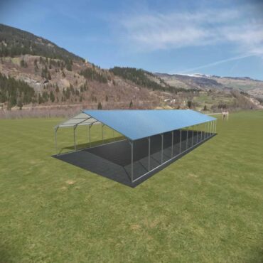 20x55 Vertical Roof Carport North