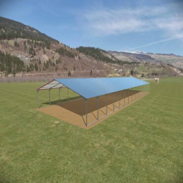 20x60 Vertical Roof Carport North