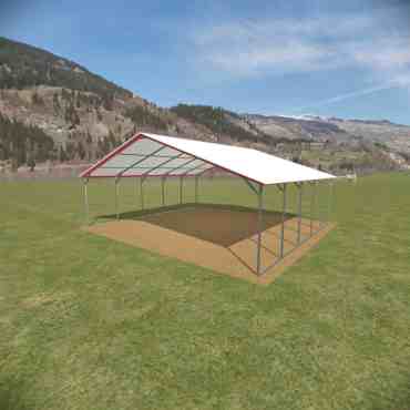 22x20 Vertical Roof Carport North