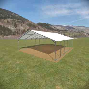 22x25 Vertical Roof Carport North