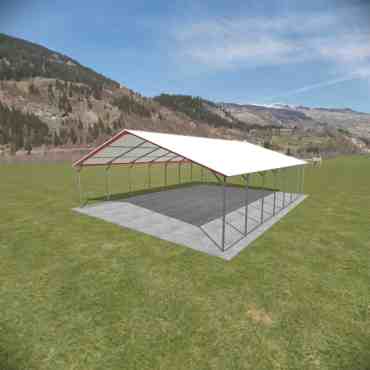 22x30 Vertical Roof Carport North