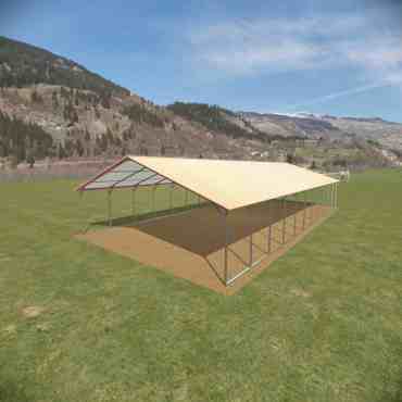 22x45 Vertical Roof Carport North